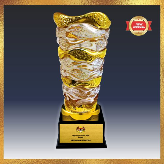 ICV 731 - Elegant Golden Crystal Vase