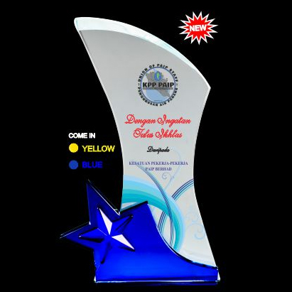 ICP 664 - 3D Emboss Star Crystal Trophy