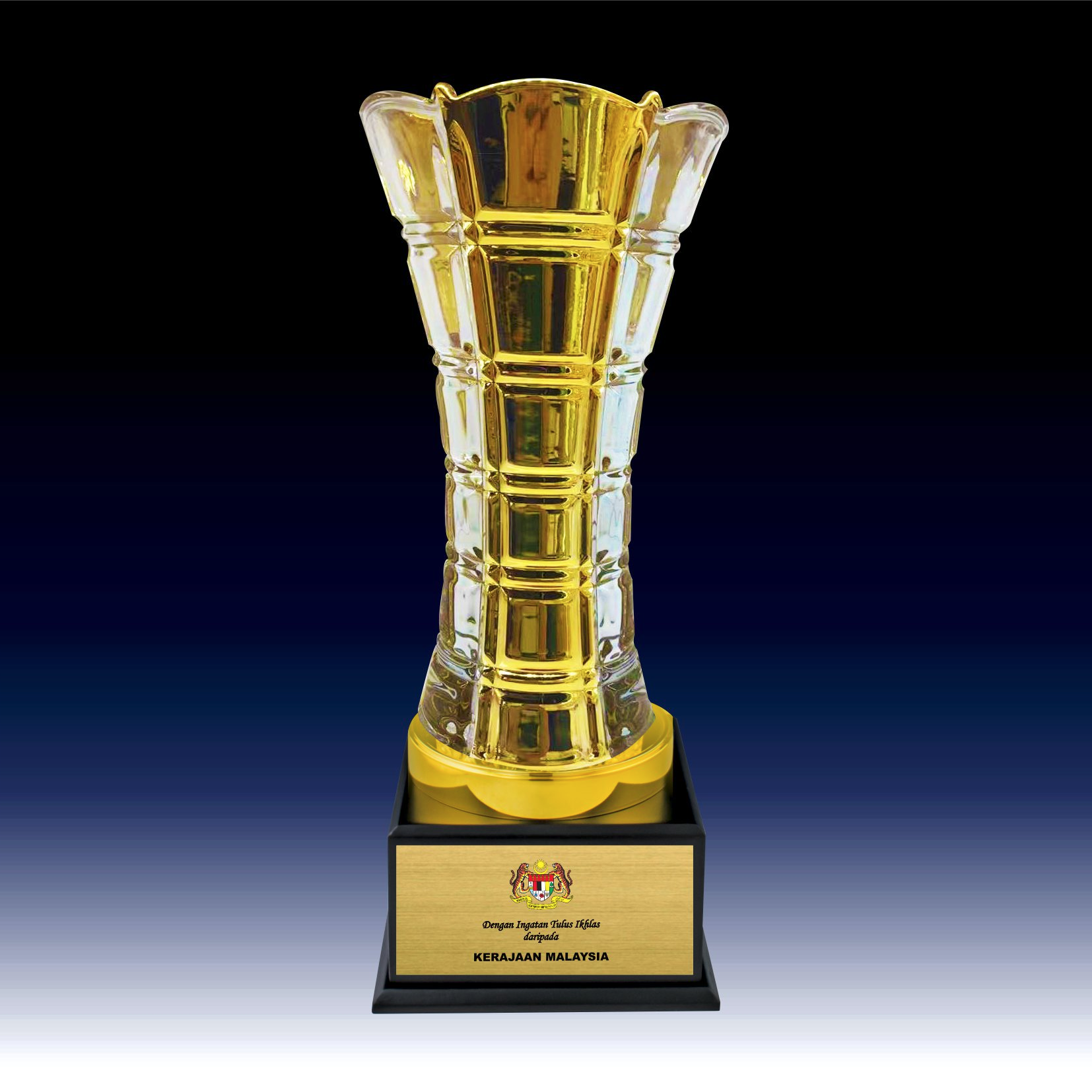 ICV 732 - Elegant Golden Crystal Vase