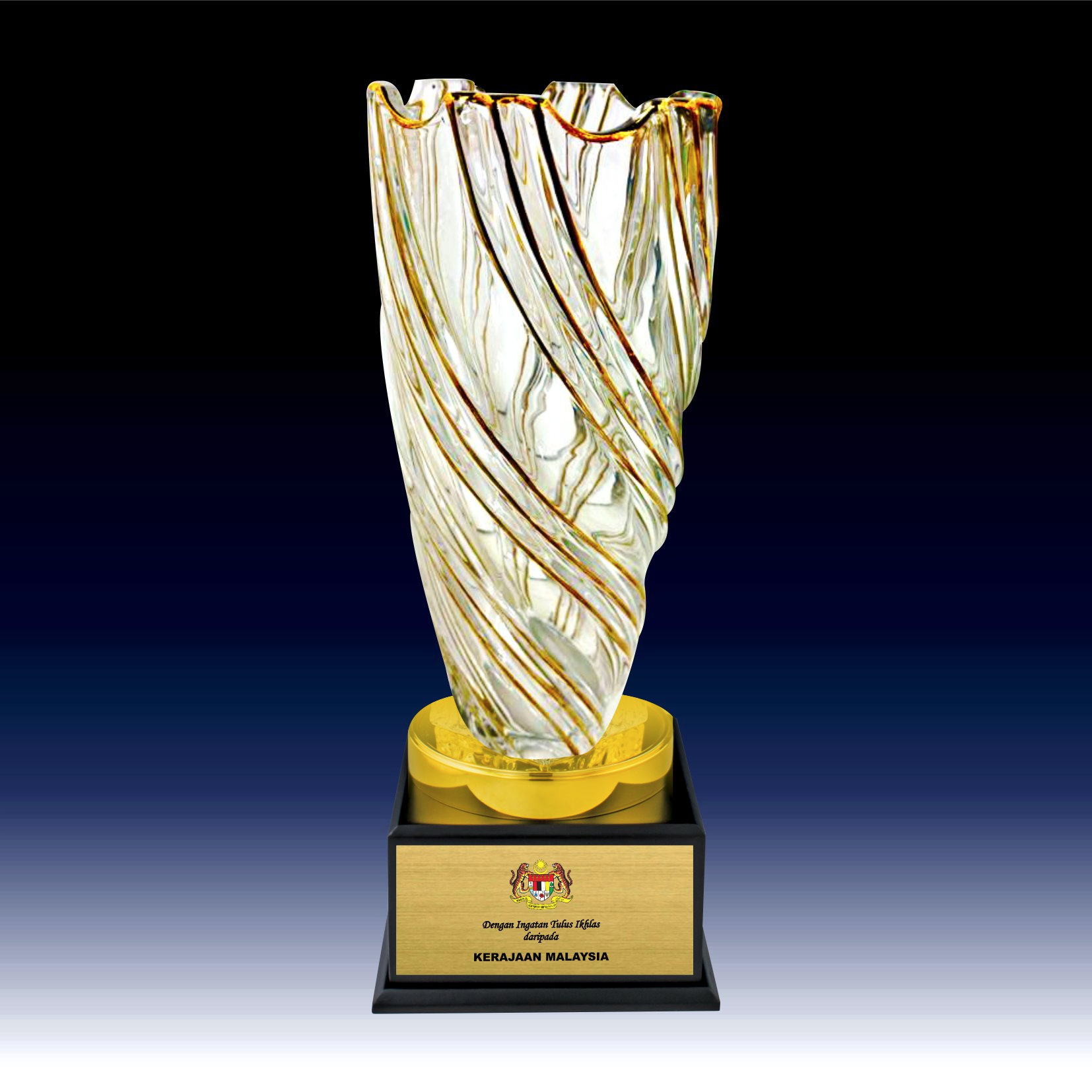 ICV 737 - Elegant Golden Crystal Vase