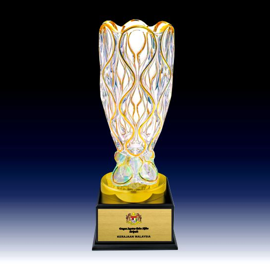 ICV 745 - Elegant Golden Crystal Vase