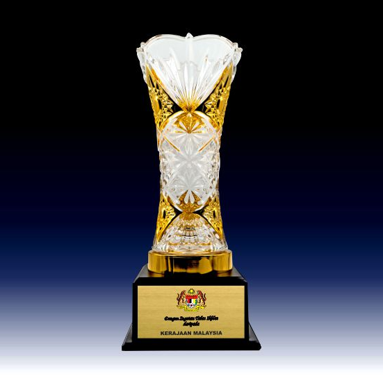 ICV 747 - Elegant Golden Crystal Vase