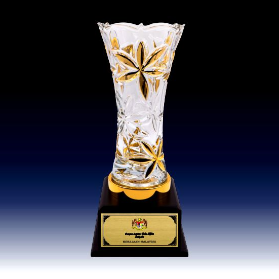 ICV 748 - Elegant Golden Crystal Vase