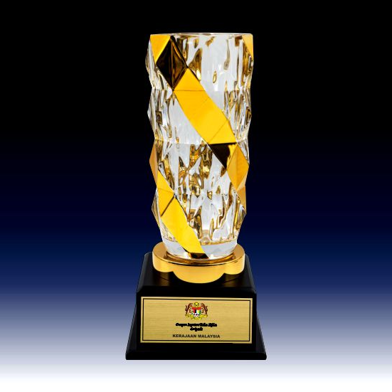 ICV 750 - Elegant Golden Crystal Vase